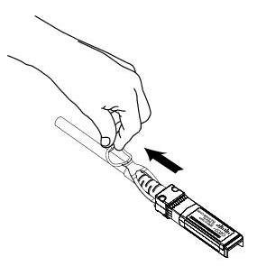 Removing a Twinax Copper SFP+ Transceiver